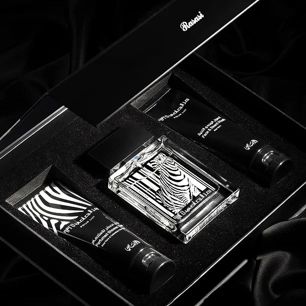 Rumz Al Rasasi Zebra Pour Lui Gift Set EDP +Perfumed Gel+ Body